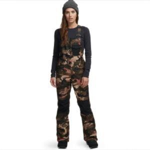 Volcom Womens Camo Snowboarding Skiing Bib Overall Pants - Like New!